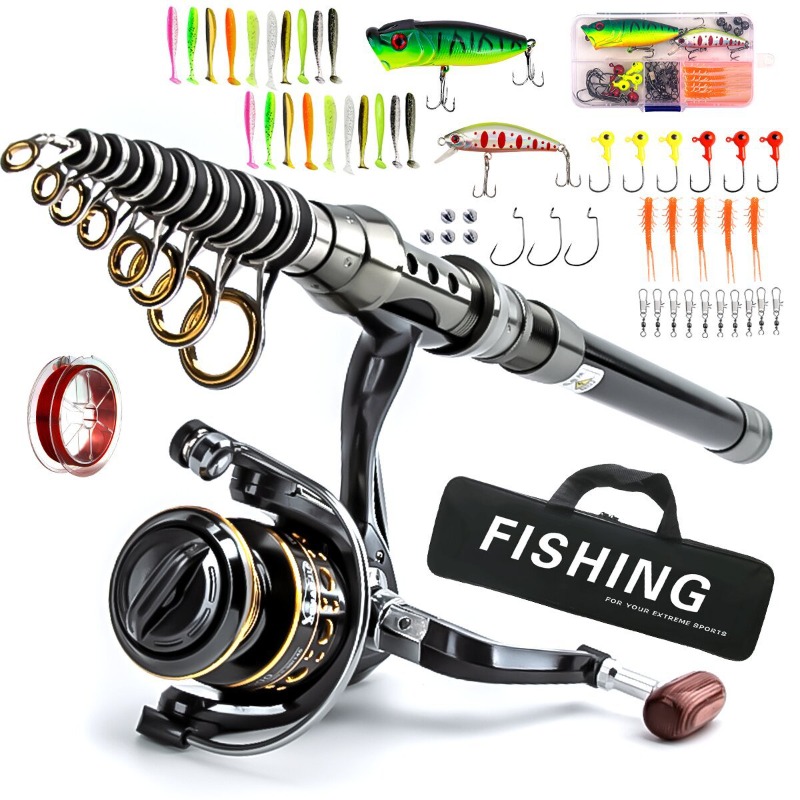 Freshwater Line - Carbon Fiber Telescopic Fishing Rod Reel