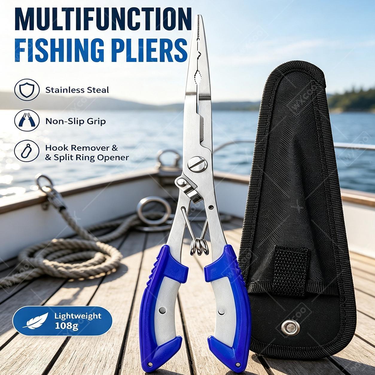 Saltwater Line - Multi-Function Stainless Steel Fishing Tool Kit