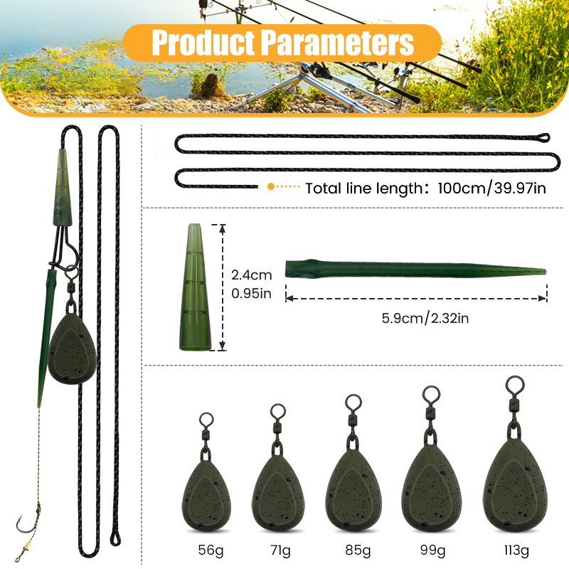 1set Professional Carp Fishing - огляд і ціна Leader Line